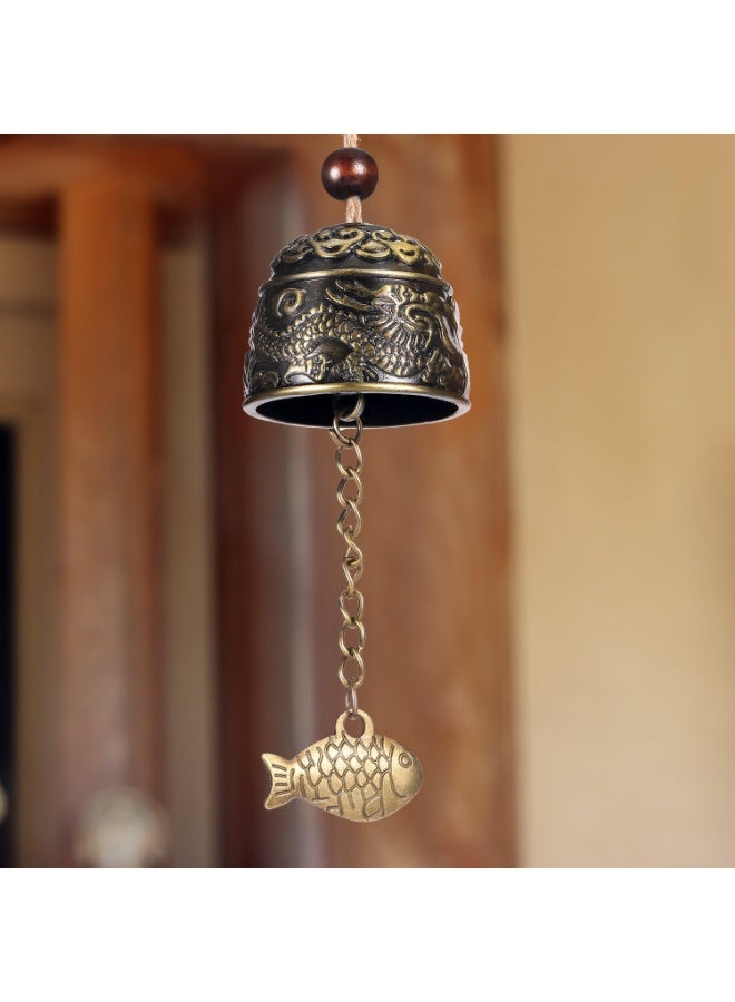 2 قطعة فنغشوي جرس خمر جرس التنين فنغشوي الرياح أجراس حظا سعيدا معلق جرس للحديقة المنزلية حظا سعيدا بركة فناء فناء داخلي في الهواء الطلق ديكورات الباب الأمامي - Image 5